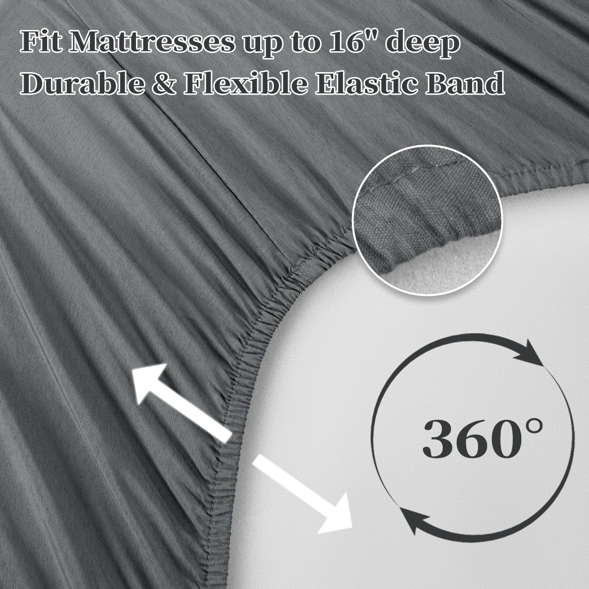 Shilucheng King Size Bed Sheets Set Microfiber