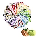 60 Pcs 4" x 4"(10cm x 10cm) Assorted Craft Fabric