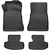 Husky Liners Weatherbeater Floor Mats | Fits 2015-2024 Ford Mustang | Front & 2nd Row, 3-pc Black - 99371