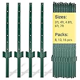 Toriexon Fence Post 3 FT - 10 Packs, Metal Heavy