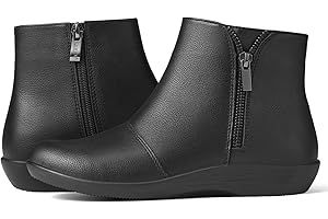 SUEDI Women's Ankle Boots Flat Booties Ruched Casual Short Boots Arch Support Comfortable Walking Boots for Women