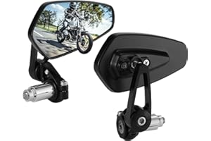 OFIG Motorcycle Mirrors for 7/8'' Handlebars, Adjustable Motorcycle Bar End Mirrors Compatible with Most Motorcycle, E-bike, 