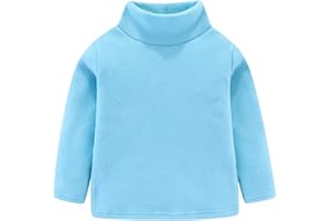 Mud Kingdom Kids Fleece Shirts High Collar Soft Tops Unisex