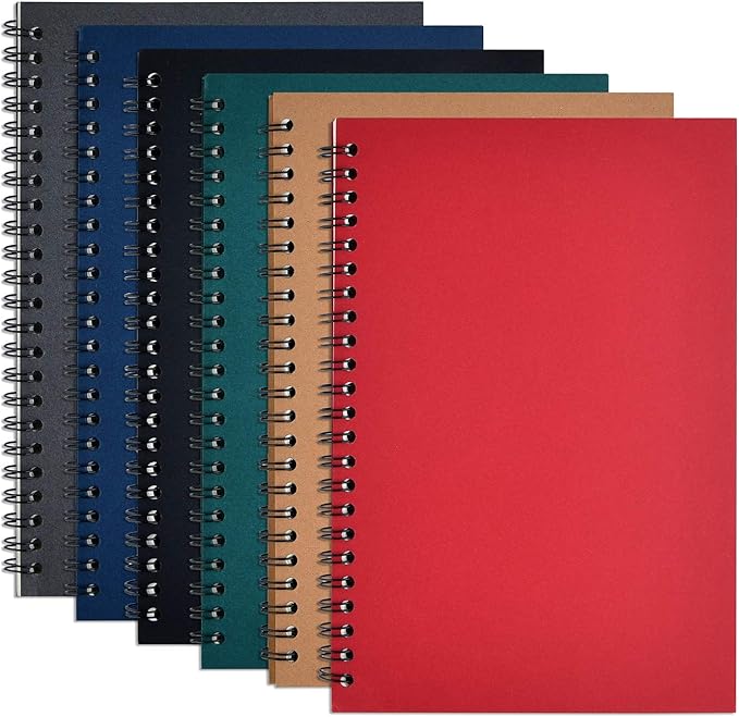 Zealor 6 Pieces Soft Cover Notebook with Lined Paper 8.3 inch x 5.5