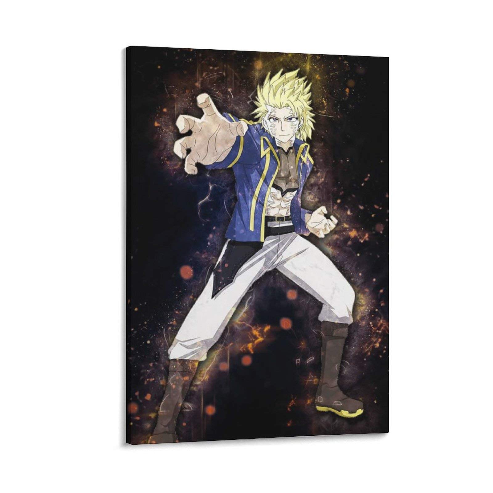 jidian Fairy Tail Laxus Dreyar Canvas Art Poster and Wall Art Picture Print Modern Family Bedroom De
