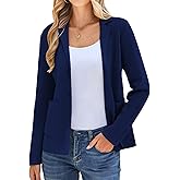 Women's Long Sleeve Casual Blazer Work Office Bussiness Jacket with Pocket