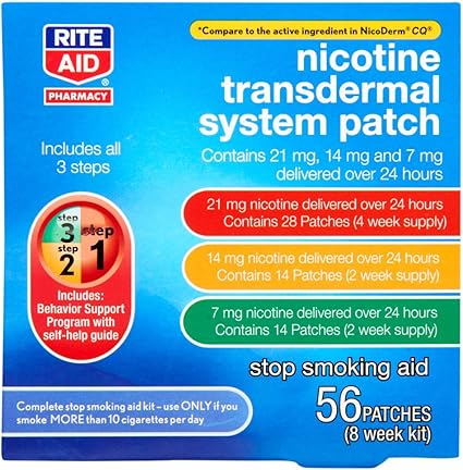 Amazon Com Rite Aid Nicotine Patch Kit 56 Count Nicotine