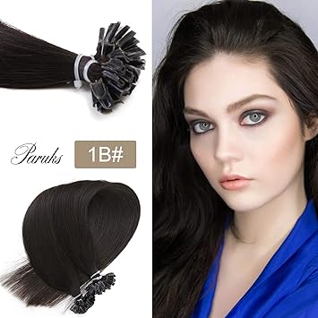 Amazon Com Paruks Pre Bonded Keratin Nail Tips U Tip Human Hair