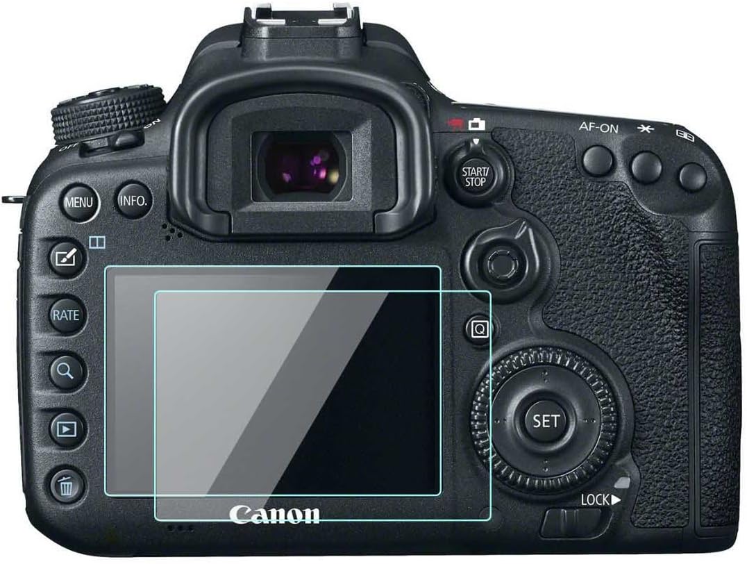 KometGlass Screen Protector Compatible for Canon EOS 90D 80Dii 70D 7Dii 6Dii Camera, Tempered Glass Anti-Scrach Anti-Bubble Anti-Dust 3 Pack