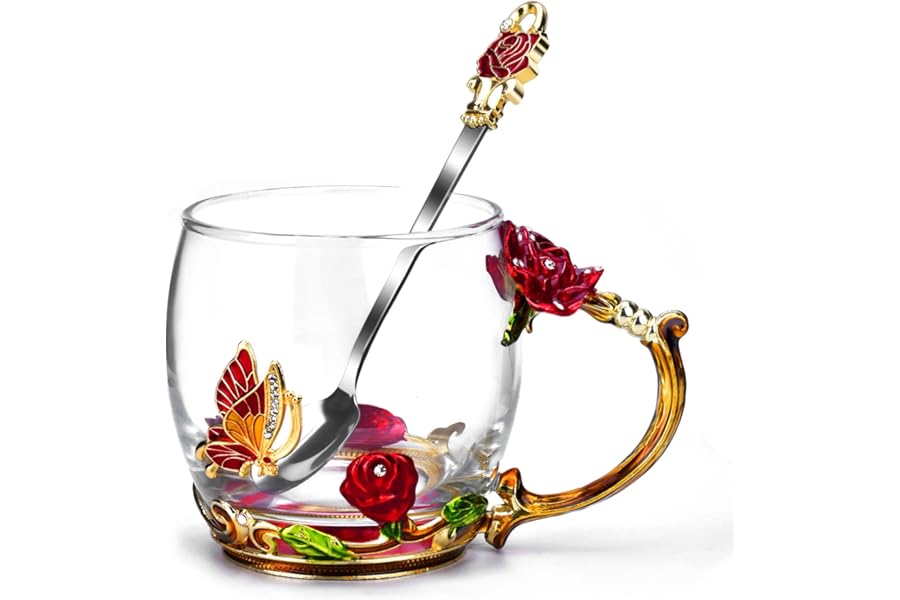OEAGO Gifts for Mom Women Mothers Day Valentines Day Gifts Glass Coffee Enamels Mug Best Birthday Valentine's for Her Girlfri Book
