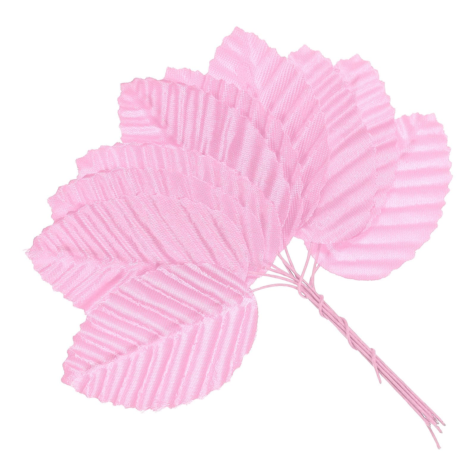 PATIKIL 4.3" Artificial Silk Leaf, 200 Pcs Artificial Leaves Stems Fake Leaves Bulk Fake Rose Wire Crafts Leaves for Home Office Decor, Pink