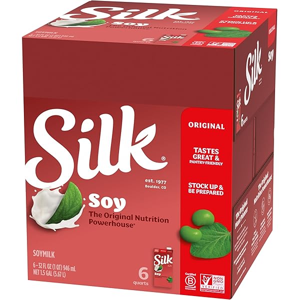 Amazon.com: Silk Soy Milk Plain Aseptic, 32-ounces (Pack of6