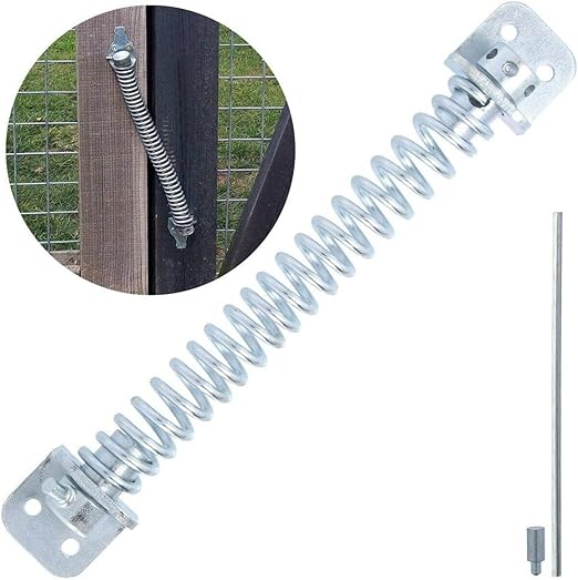 Auto Door Spring Closer 8"/200mm Zinc Galvanised Adjustable Garden Gate Shed Amazon.co.uk DIY
