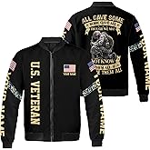 ThuhaTree Store Personalized AOP Casual Bomber Jacket S-5XL, Veteran Bomber Jacket Men