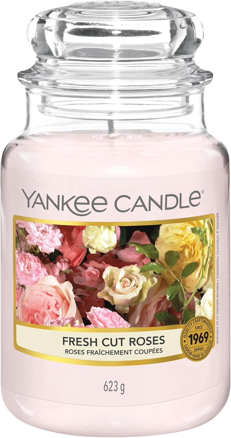 Yankee Candle Fresh Cut Roses Large Jar Scented Candle 150 Hours