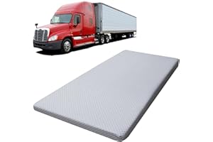 Kistrba 42x80x3.2 Semi Truck Mattress & RV Mattress Topper, Compatible with Freightliner Volvo Kenworth Peterbilt Truck Sleeper Cab, Cooling Memory Foam