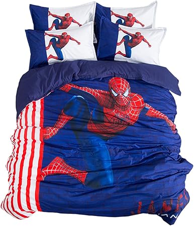 spiderman single bedding set