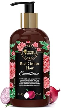Oriental Botanics Red Onion Hair Conditioner with Red Onion Oil & 25 Botanical Actives - No Parabens, Mineral Oil, Sulphate, 300ml