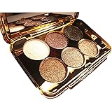 Pigment Eyeshadow Palette, 6 Colors Glitter Eyeshadow Powder Makeup Waterproof Shimmer Eye Shadow Palette Cosmetics