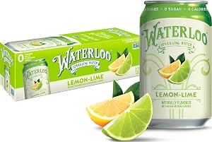 Waterloo Sparkling Water, Lemon-Lime, 12 Fl Oz Cans (Pack of 12) | Naturally Flavored, Zero Calories and Zero Sugar or Sweete