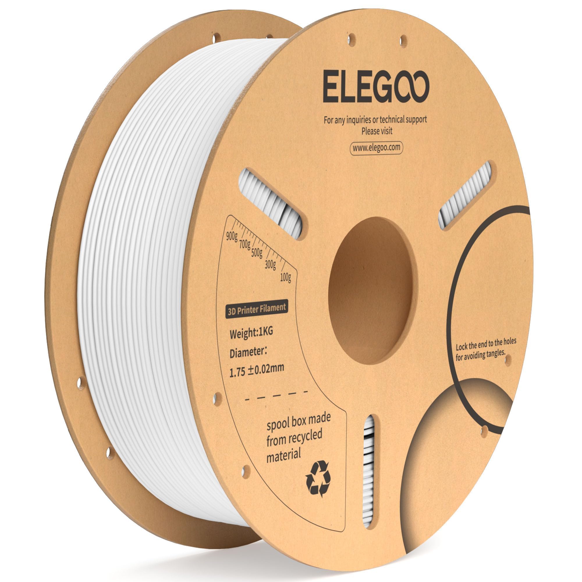 ELEGOO PLA Plus Filament 1.75mm Red 1KG, PLA+ Tougher and Stronger 3D Printer Filament Pro Dimensional Accuracy +/- 0.02mm, 1kg Spool(2.2lbs) Fits for Most FDM 3D Printers main image 1