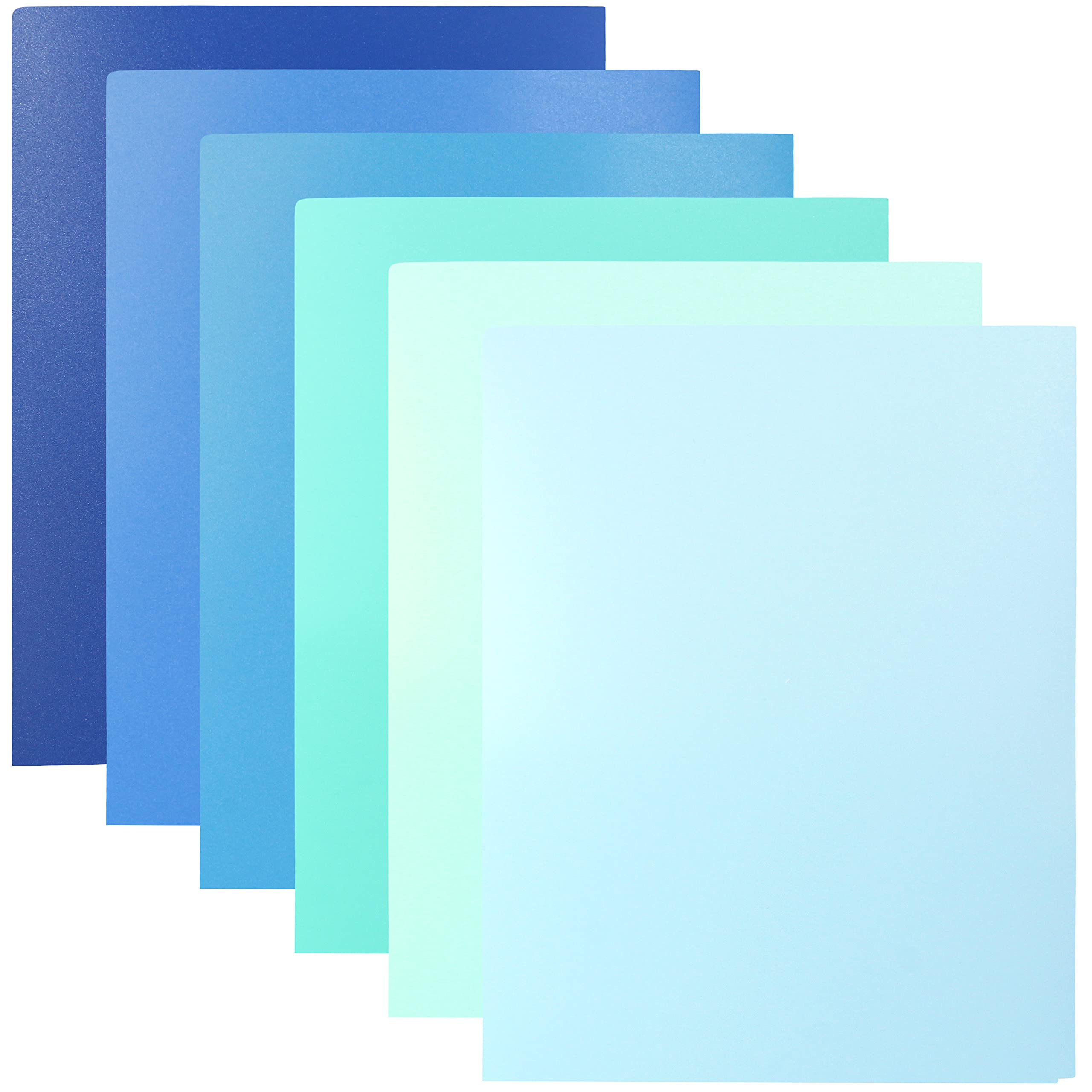 Photo 1 of Youngever 12 Pack Heavy Duty Plastic Two Pocket Folders, Heavy Duty Plastic 2 Pocket Folder, Coastal Colors