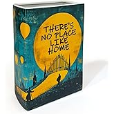 LIFFY Book Vase for Flowers, Ceramic Flower Vase Bookshelf Decor, Unique Book Shape Decration Vase Bookend Gift for Book Lovers(Teal Blue, Wizard of Oz)