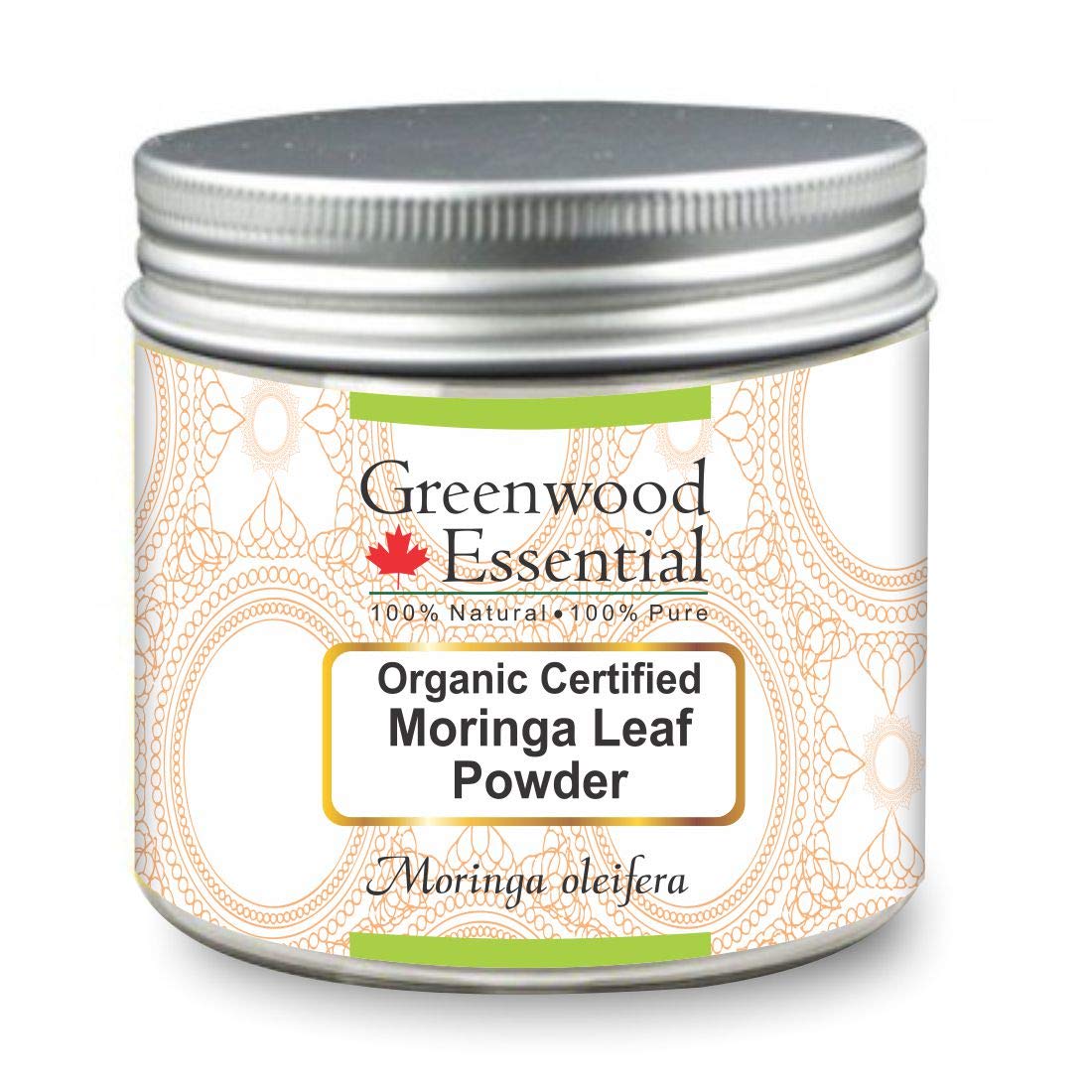 Greenwood Essential Pure Moringa Leaf Powder (Moringa oleifera) Natural Therapeutic Grade 200gm (7.05 oz)