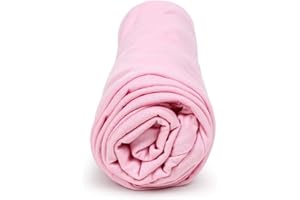 Pharmedoc Pregnancy Pillow Replacement Jersey Cover (Cover Only) for C Shaped Full Body Pillow - Body Pillow Cover Only - Light Pink