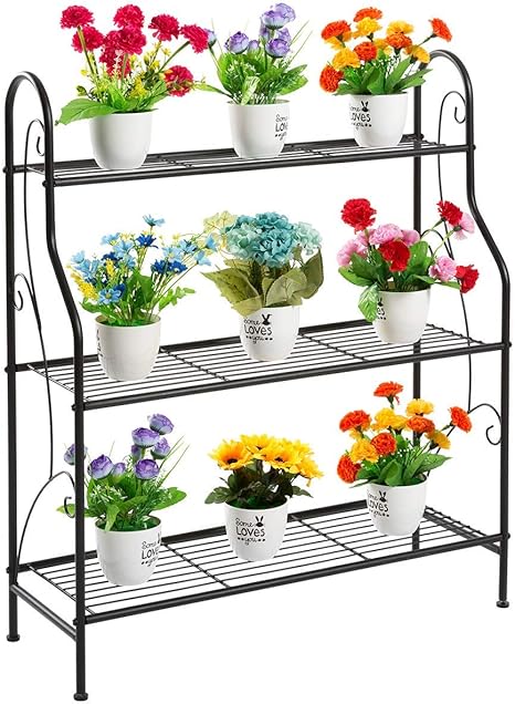 Weston Crafts 3 Tier Metal Plant Stand 