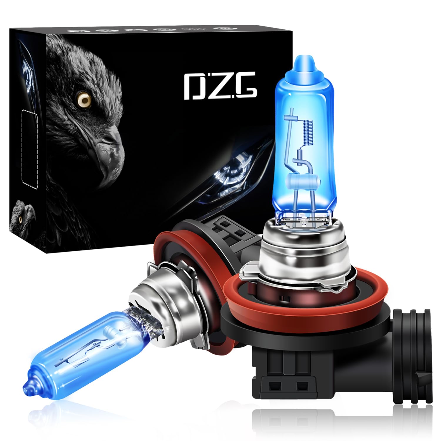 DZG H9 Halogen Bulbs 12V 65W Headlight Lamps 5000K Warm White Fog Light DRL Bulb, 2 Pieces — image 1