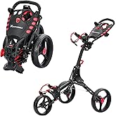 XDriveMax Golf Push Cart, Foldable Golf Trolley for Golf Clubs, Lightweight Walking Pull Caddy Cart