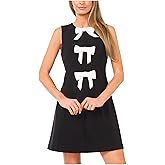 CeCe Women's Contrast Bow Front Mini Dress