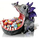 MOYI Candy Bowl Christmas Decoration Dinosaur Candy Dish, Home Decor Key Bowl for Entryway Table Office Desk, Unique Statue Fun Key Bowls Sculpture Art Decor Container Storage Box for Living Room