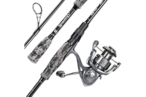 Sougayilang Fishing Rod and Reel Combo, Stainless Steel Guides Fishing Pole with Spinning Reel Combo for Bass Fishing