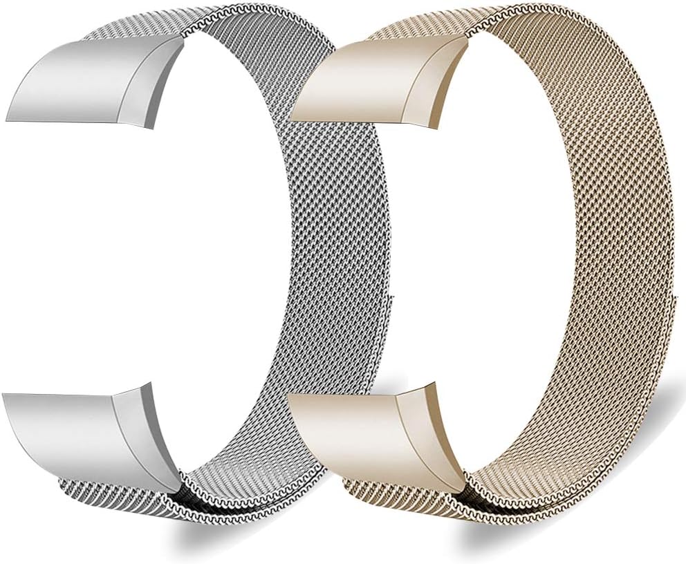 Oitom Bands Compatible with Fitbit Charge 2 Accessory Replacement Bands (2 Pack),(2 Size Choice) Large 6.7-9.3 inch or Small 5.1-6.8 inch,8 Combo Color Available …