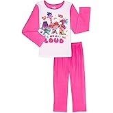 American Marketing Enterprises Girl's Trolls Sing Out Loud 2 Piece Flannel Pajama Set, (Size Small 6-6X, Pink)