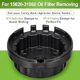 Spurtar 64mm Oil Filter Cap Wrench for Toyota/Lexus 2.5-5.7L 3/8 Drive view 4