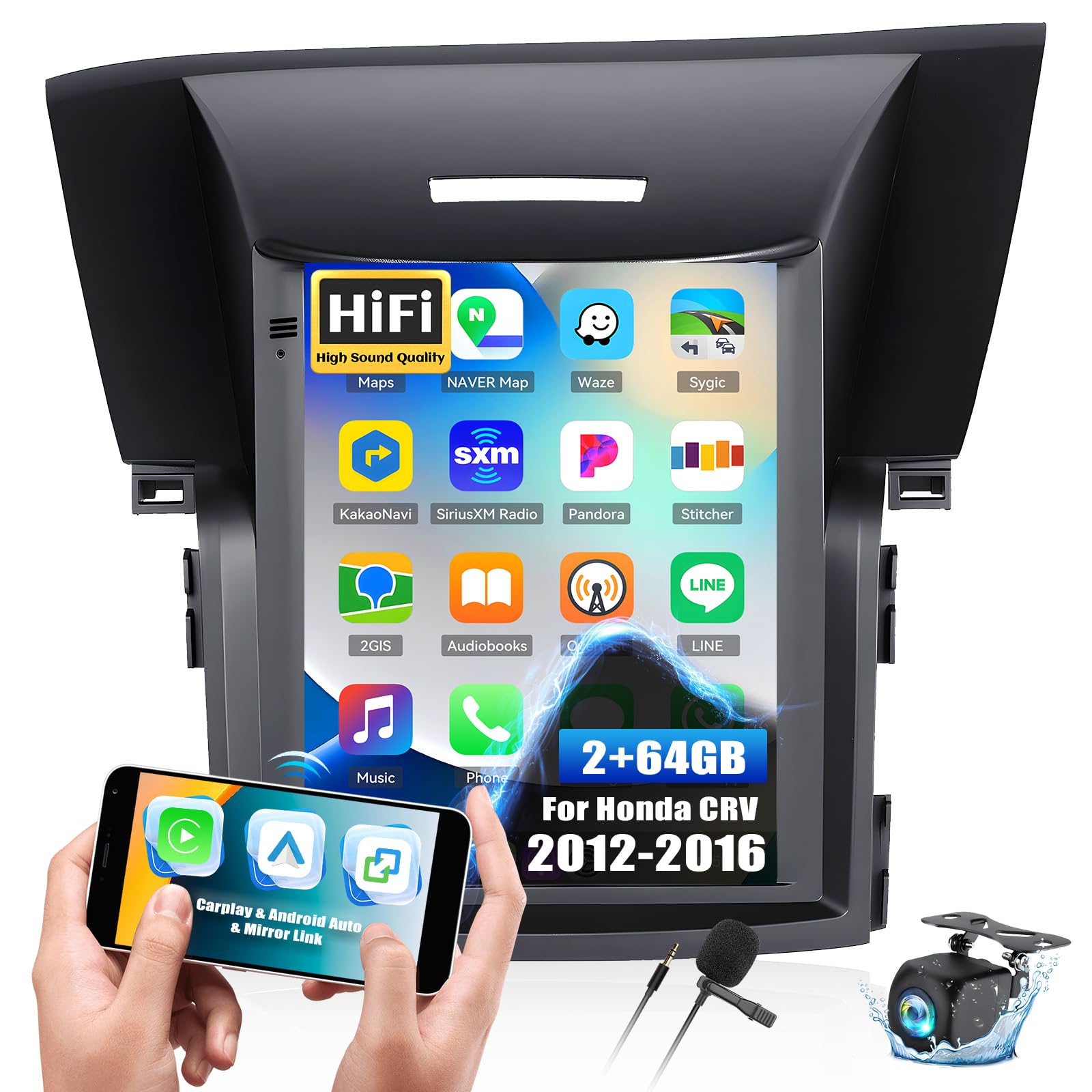Photo 1 of **NON FUNCTIONAL** 2G+64G Android 13 Car Stereo for Honda CRV 2012-2016 with Wireless Carplay Android Auto,9.7" HD Touch Screen Honda CRV Car Radio with GPS Navigation WiFi,Bluetooth,FM/RDS Radio+AHD Backup Camera