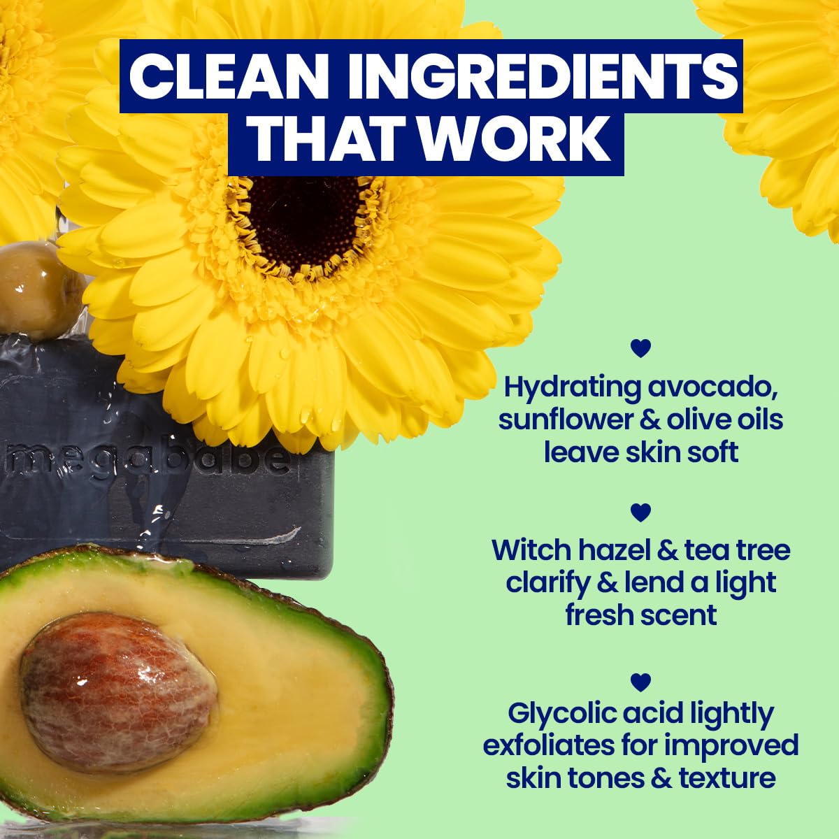 Megababe Underarm Bar Soap - Space Bar | With Detoxifying Charcoal for Odor Control | 4.5 oz