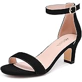 Motasha Girls Heel Sandals Girl Dress Shoes Open Toe Ankle Strap High Heels Pump Sandals Wedding Party for Little Big Kid