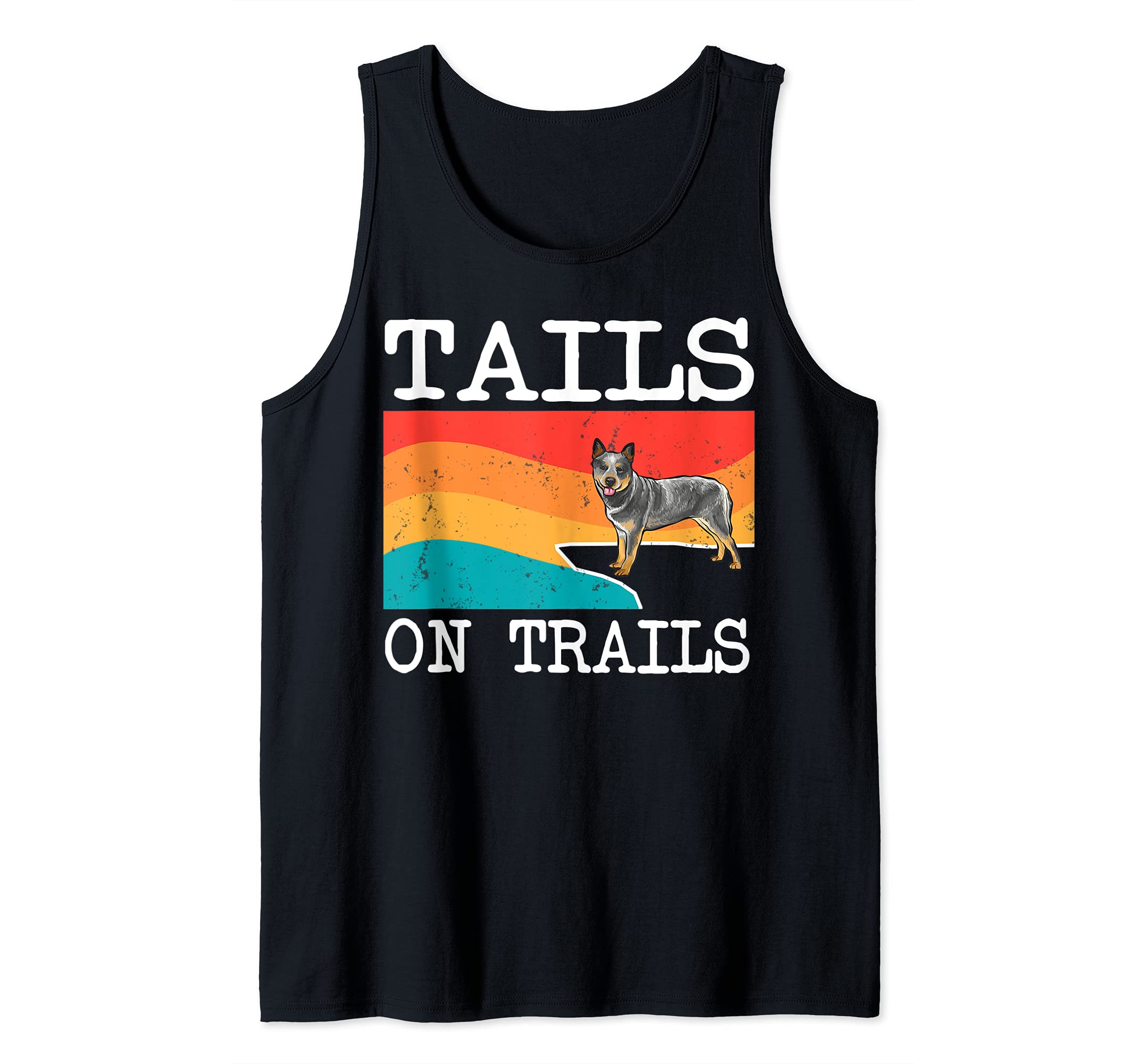 Tails On Trails Australian Cattle Dog Dog Funny Hiking Tank Top