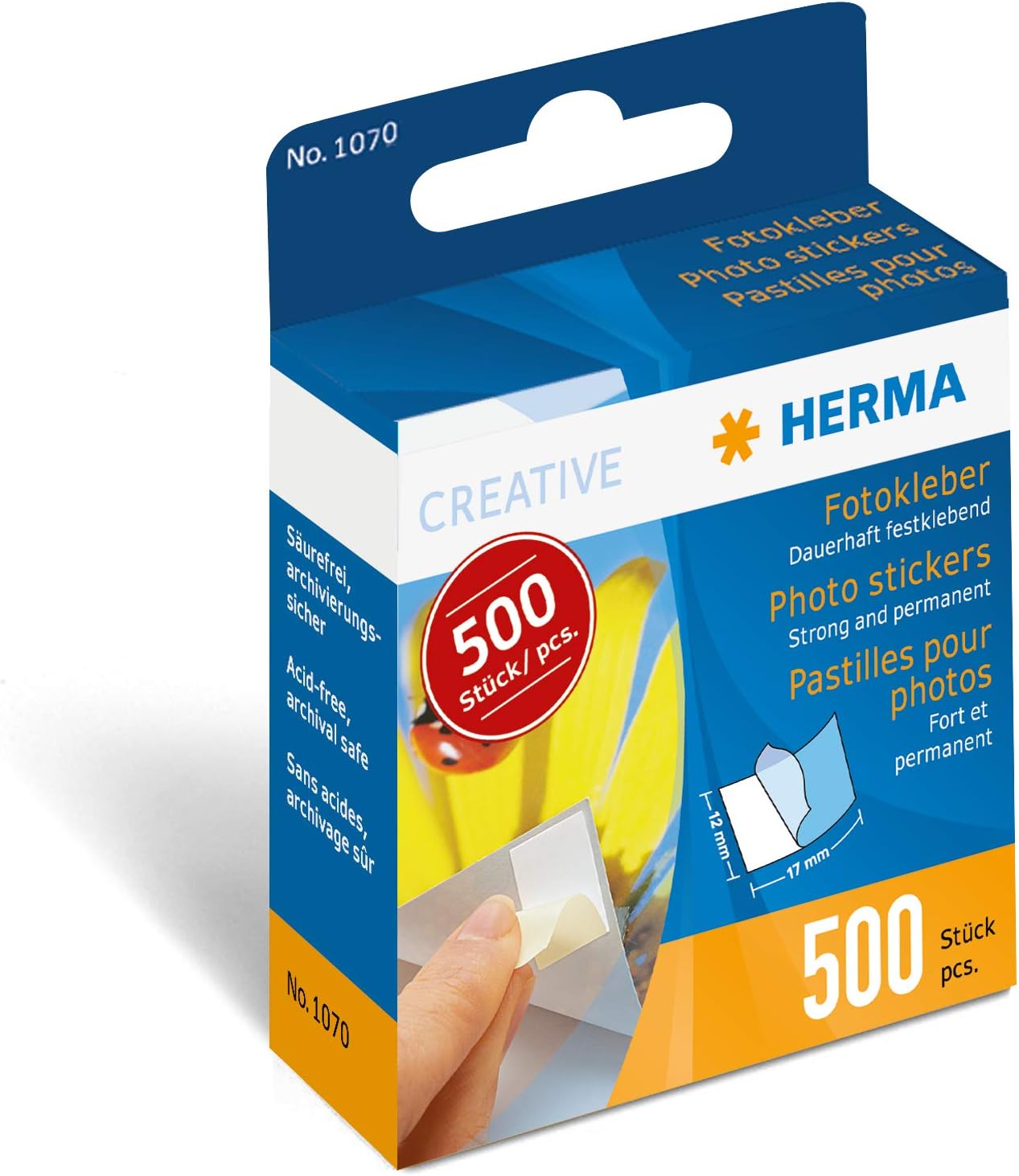 Herma 1070 Pastille Adhesive pour Photo 500 pieces Amazon.fr