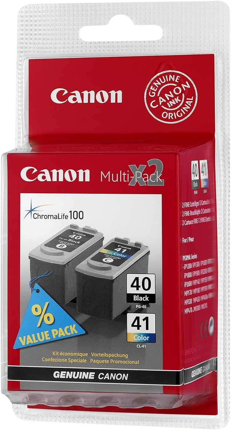 Canon PG40 Black CL41 Colour Ink Cartridge Set for PIXMA Printers