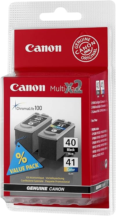 Canon PG40 Black CL41 Colour Ink Cartridge Set for PIXMA Printers