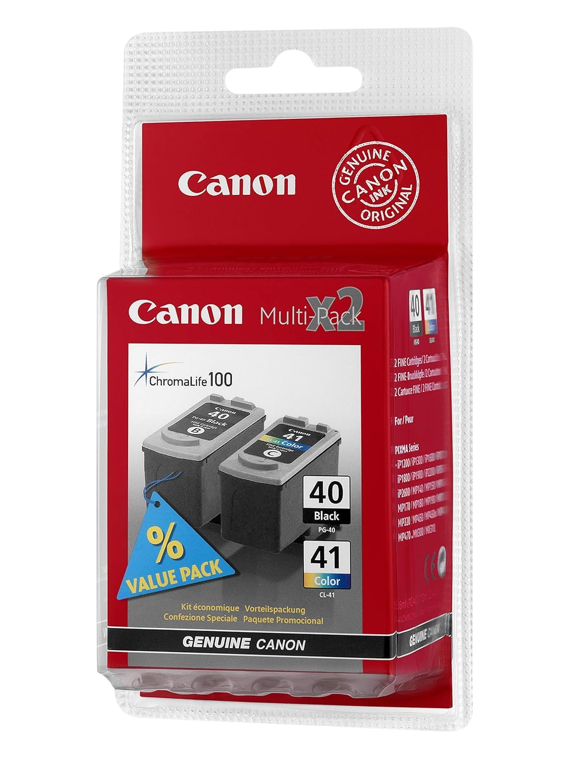 Canon PG40-CL41 Ink Cartridges - Black/Colour
