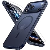 Miracase Magnetic for iPhone 17 Pro Max Case (Compatible with MagSafe) with Screen Protector Military-Grade Protection, Anti-Fingerprint Matte Phone Cover for iPhone 17 Pro Max 6.9 inch, Blue