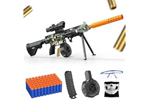 AUSTRAES Toy Gun with Soft Bullets Shell Ejecting, Manual Foam Blasters Guns with 60 Bullets, Toy Gun Birthday Gift, Green