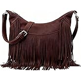 Fringe Hobo Bags for Women - Vintage Suede Tassel Hippie Crossbody Bag Western Purse Cowgirl Purses Tassel Shoulder Bag