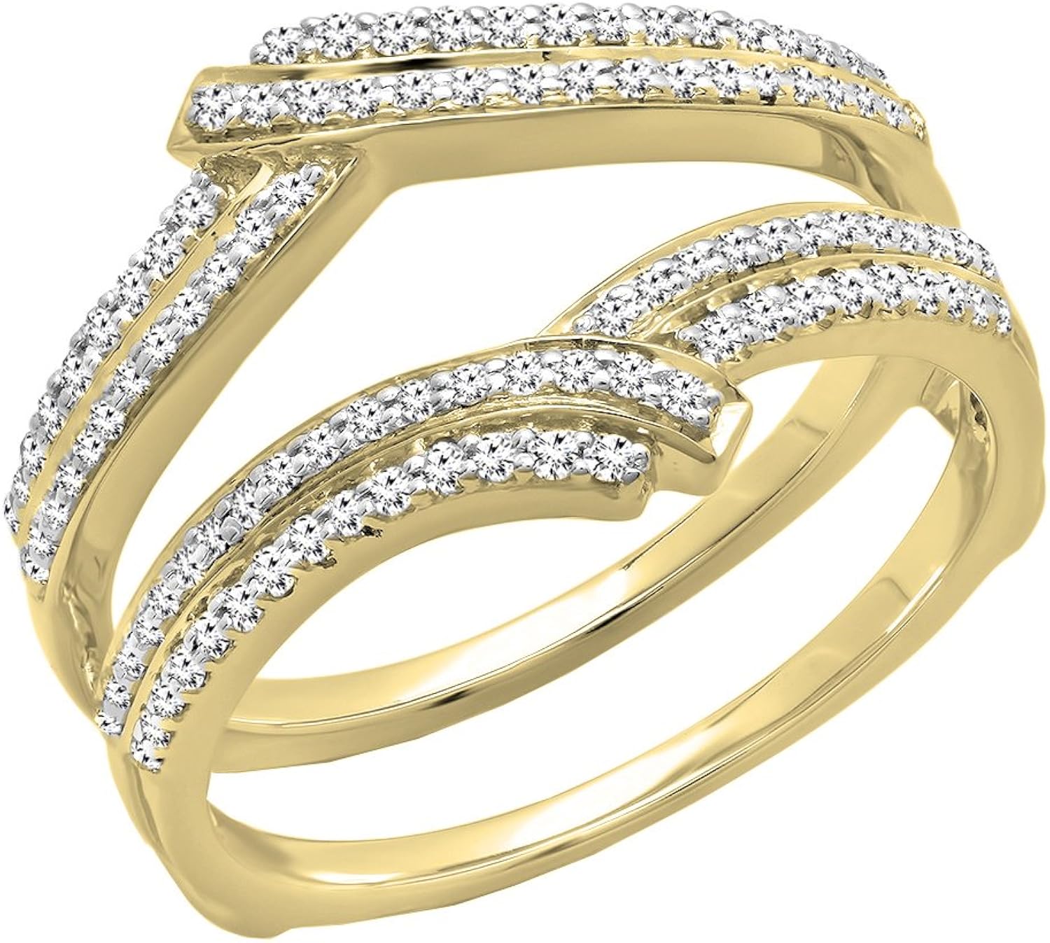 DazzlingRock Collection 10 carats Or Jaune Rond I-J Diamant Blanc